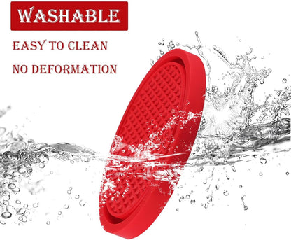 Universal Non-Slip Car Cup Coasters - 4PCS Red Interior Accessories for Perfectly Secure Hold