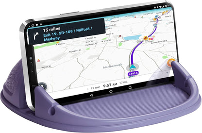 Ultimate Slip-Free Car Phone Holder & Dashboard Mat - Perfect for Smartphones & GPS with Universal Compatibility in Sleek Black