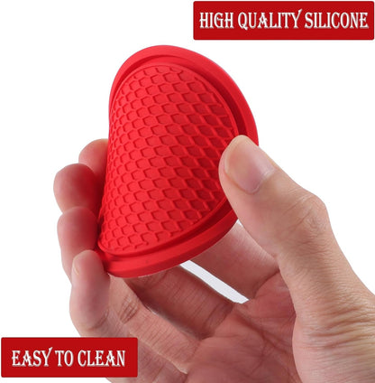 Universal Non-Slip Car Cup Coasters - 4PCS Red Interior Accessories for Perfectly Secure Hold