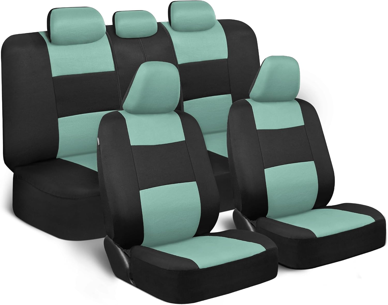 Upgrade Your Vehicle with  Solid Black Full Set Polypro Car Seat Covers – Easy Install for Front & Rear Split Bench Seats, Perfect for Cars, Trucks, SUVs, and Vans!