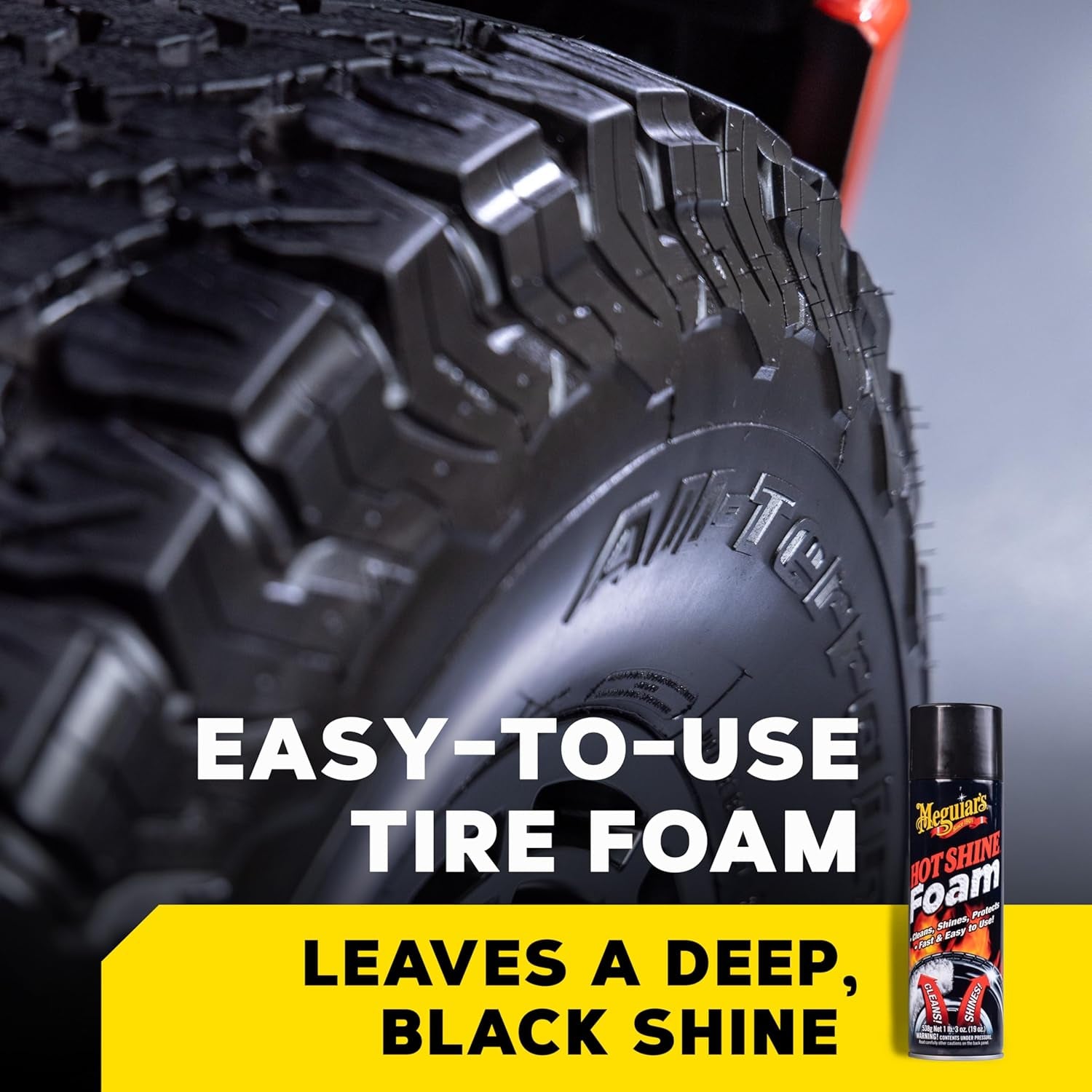 Hot Shine Tire Foam – High Gloss Deep Black Finish
