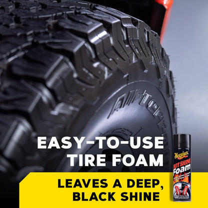 Hot Shine Tire Foam – High Gloss Deep Black Finish