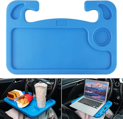 Multi-Functional Car Steering Wheel Desk - Ultimate Travel Accessory for Laptop, Eating, and More! (Black)