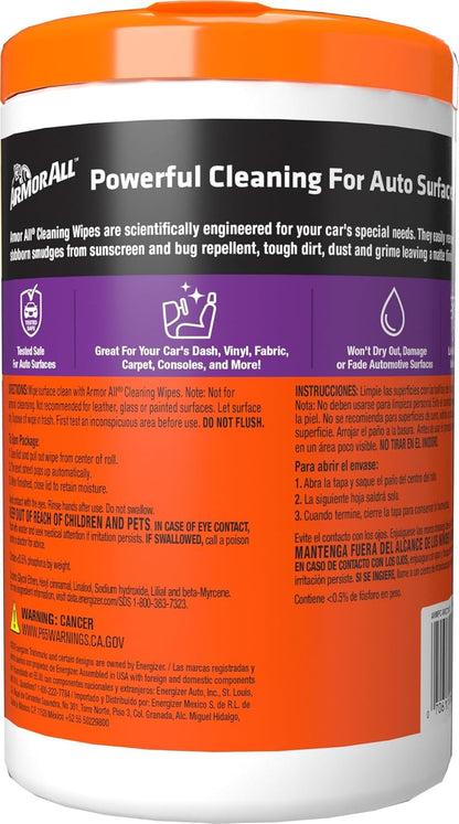 🧽 Car Cleaning Wipes – Interior & Exterior 90 Count Pack