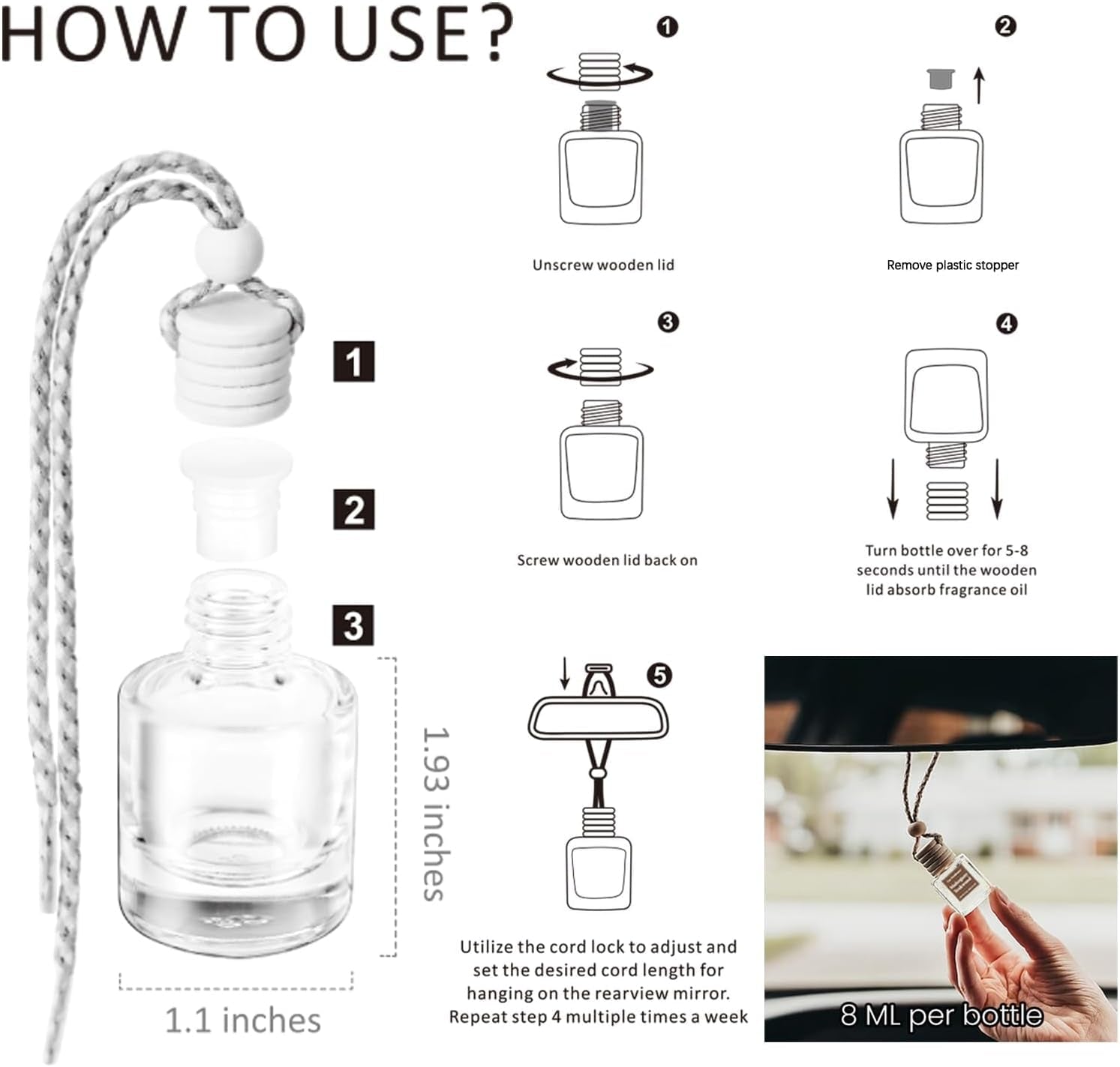 C Classy Car Air Freshener Hanging 2 Pack, Mahogany Teakwood Essential Oil Diffuser for C Ar, Cute Air Fresheners, Long-Lasting Fragrance, Car Air Fresheners for Women & Men Gift, Made in USA