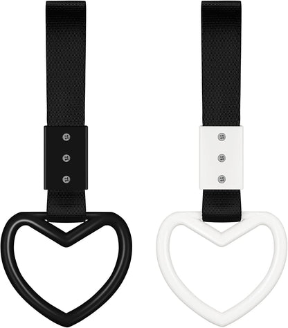 2PCS Heart Handle Straps – Rear Bumper Drift Rings 💔🚙