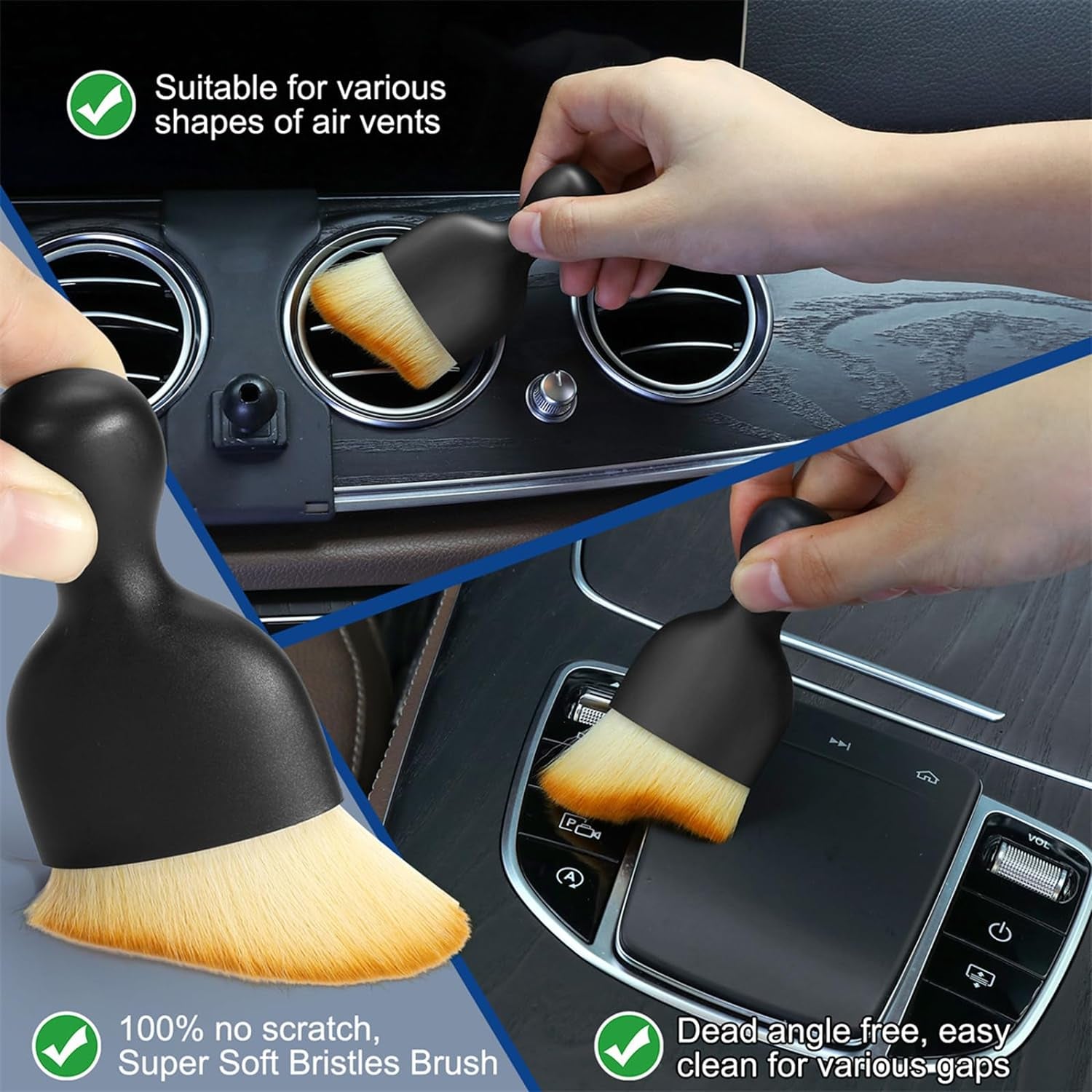 Car Interior Detailing Kit – Brush & Gel Set for Dashboard & Vents 🧹🚗