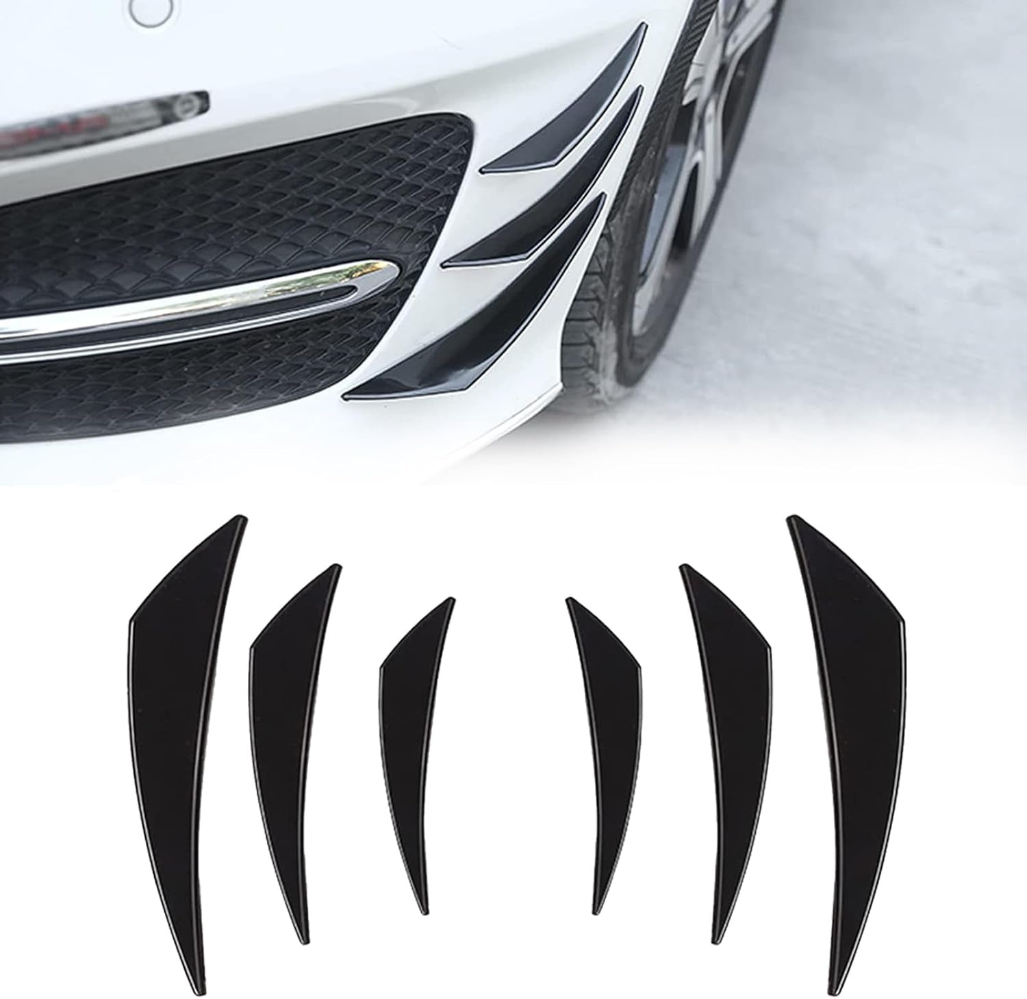 6PCS Universal Car Bumper Canards – Front Lip Splitter Kit 🏎️💨
