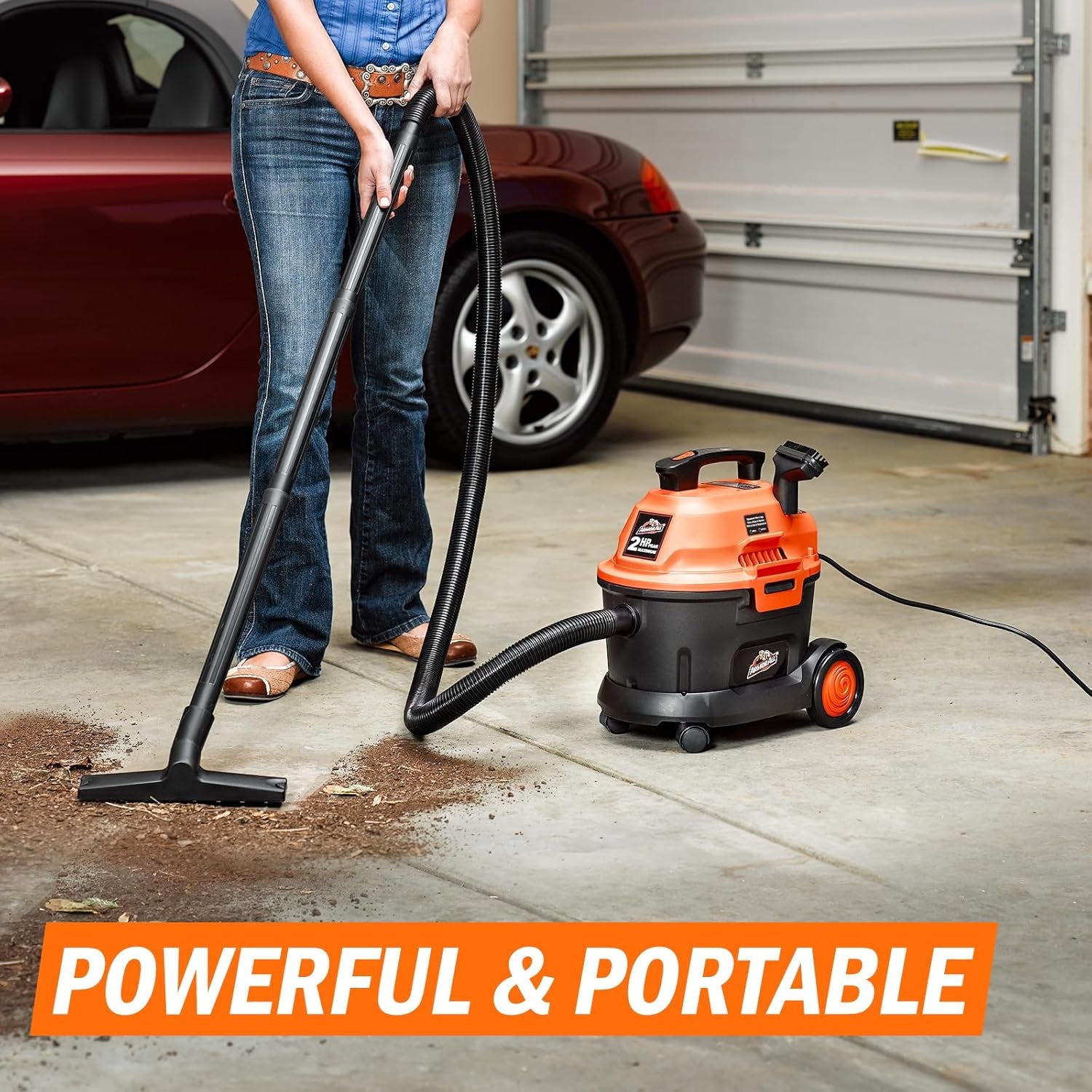 💧 AA255 Wet/Dry Utility Vac – 2.5 Gallon, 120V Heavy-Duty Shop Vac for Car & Garage Cleaning 💪🧼
