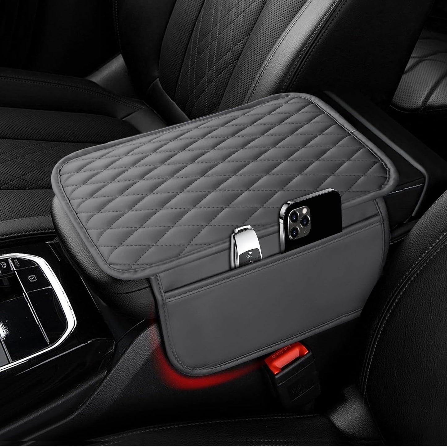 Car Center Console Cover – Microfiber Leather Armrest Protector 🧼🚙