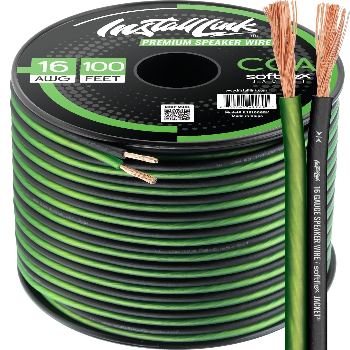 🧵 16 AWG Speaker Wire Roll – 100ft Copper Cable for Car or Home Audio, Crisp Sound Quality 🎚🎶