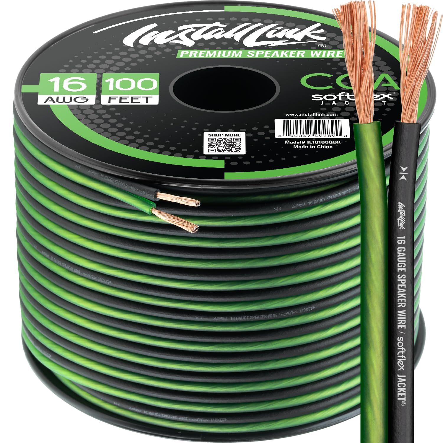 🧵 16 AWG Speaker Wire Roll – 100ft Copper Cable for Car or Home Audio, Crisp Sound Quality 🎚🎶