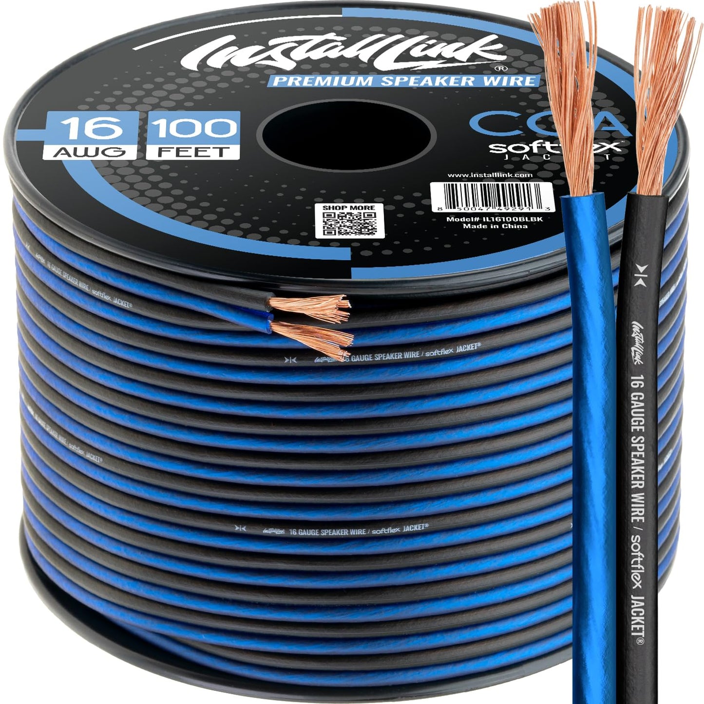 🧵 16 AWG Speaker Wire Roll – 100ft Copper Cable for Car or Home Audio, Crisp Sound Quality 🎚🎶