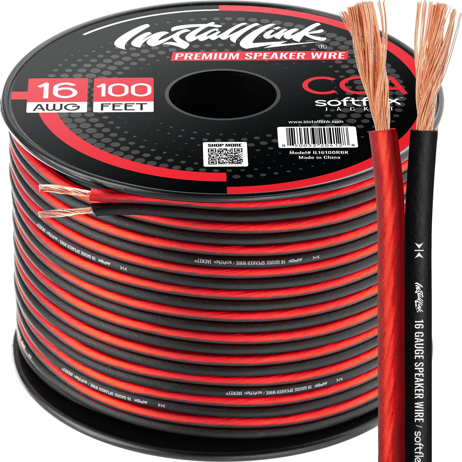 🧵 16 AWG Speaker Wire Roll – 100ft Copper Cable for Car or Home Audio, Crisp Sound Quality 🎚🎶