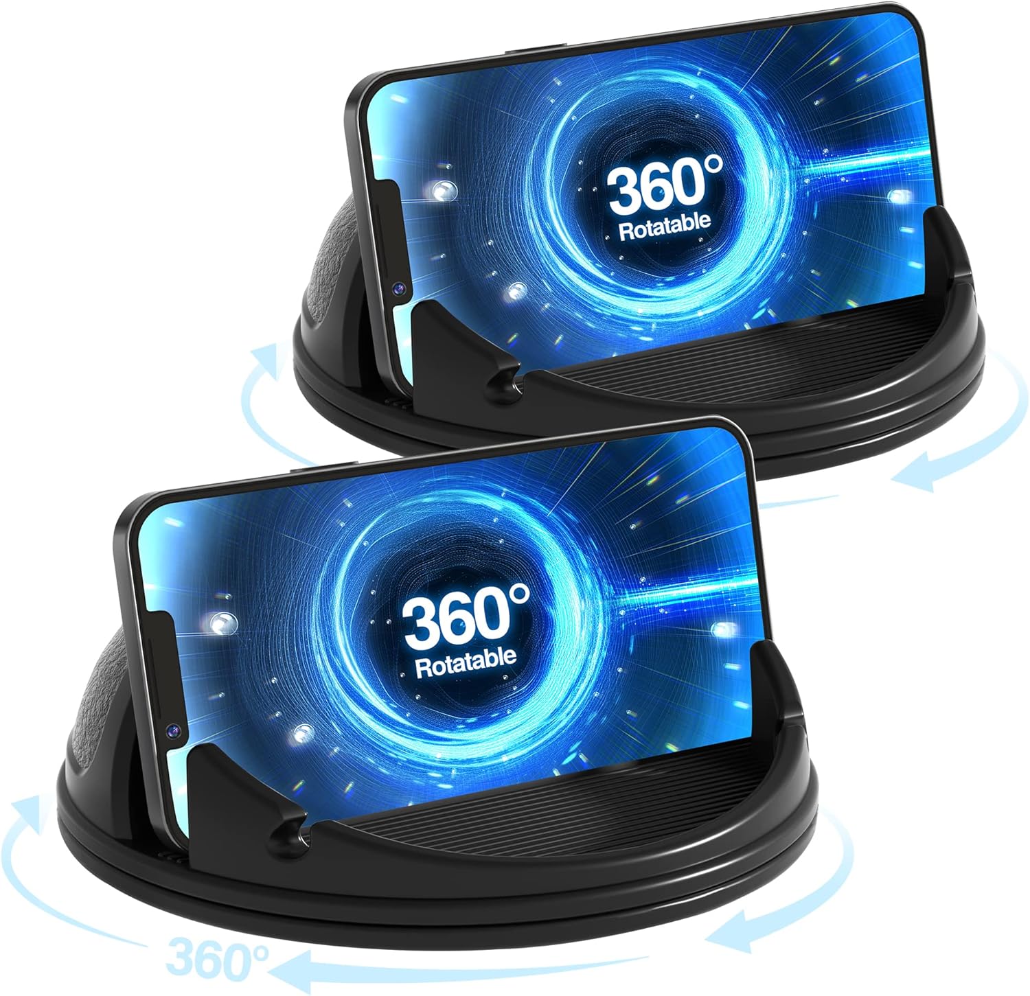 Ultimate Slip-Free Car Phone Holder & Dashboard Mat - Perfect for Smartphones & GPS with Universal Compatibility in Sleek Black