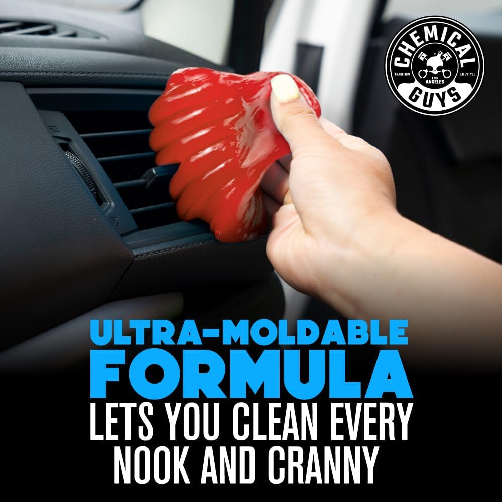 Sticky Icky Car Cleaning Gel - Green Apple & Sweet Strawberry Scent, 2 Pack Detailing Kit for Dust, Crevices & Keyboard Cleaning