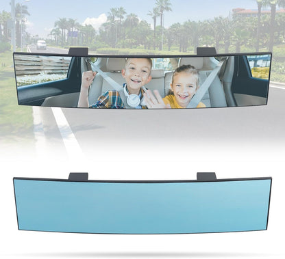 👶 15” Rear View Mirror with Baby Mirror – Panoramic Blind Spot Extender