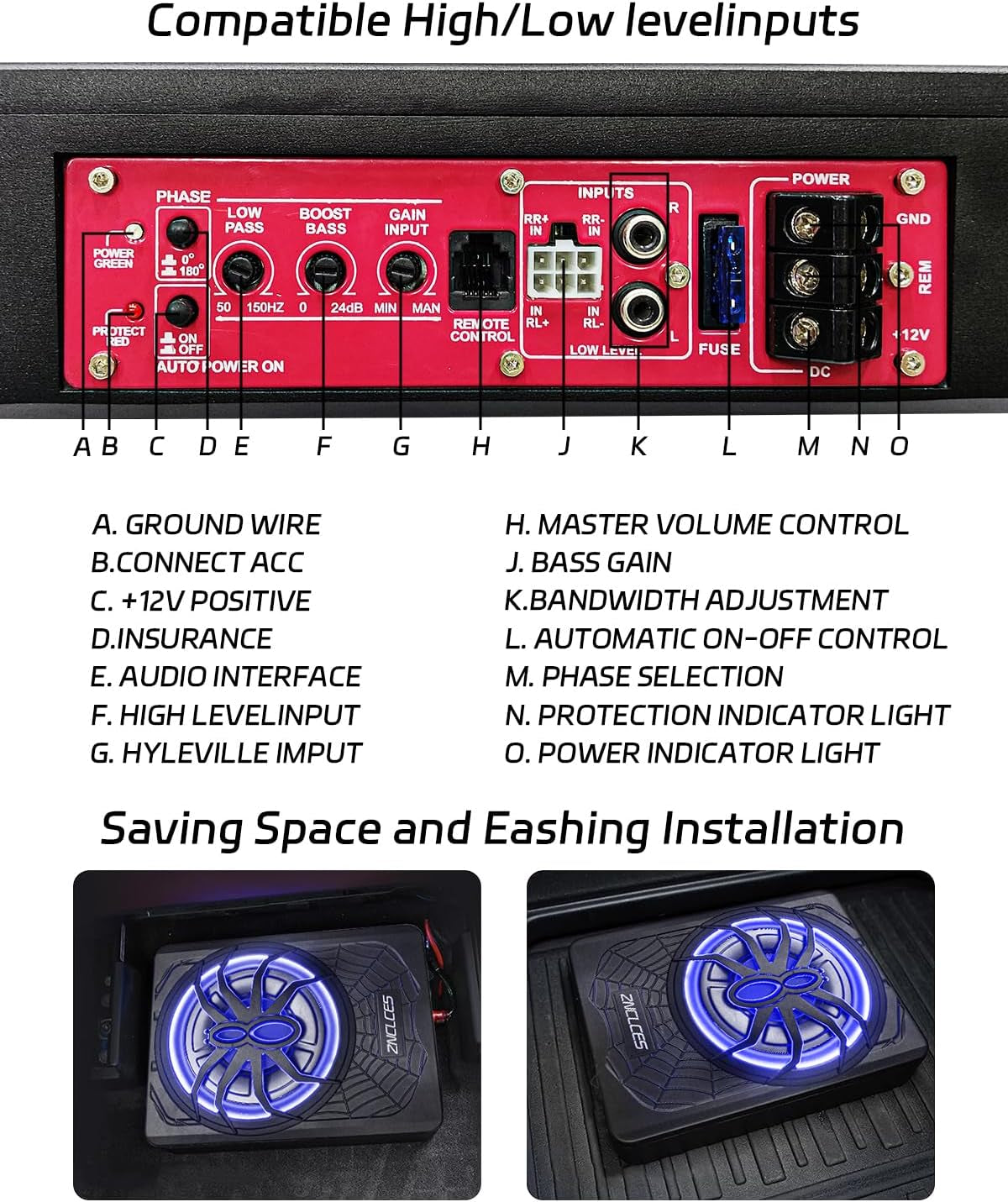 K-Series Line Output Converter – Remote Turn-On Adapter for Car Amplifier Setup ⚡🔧