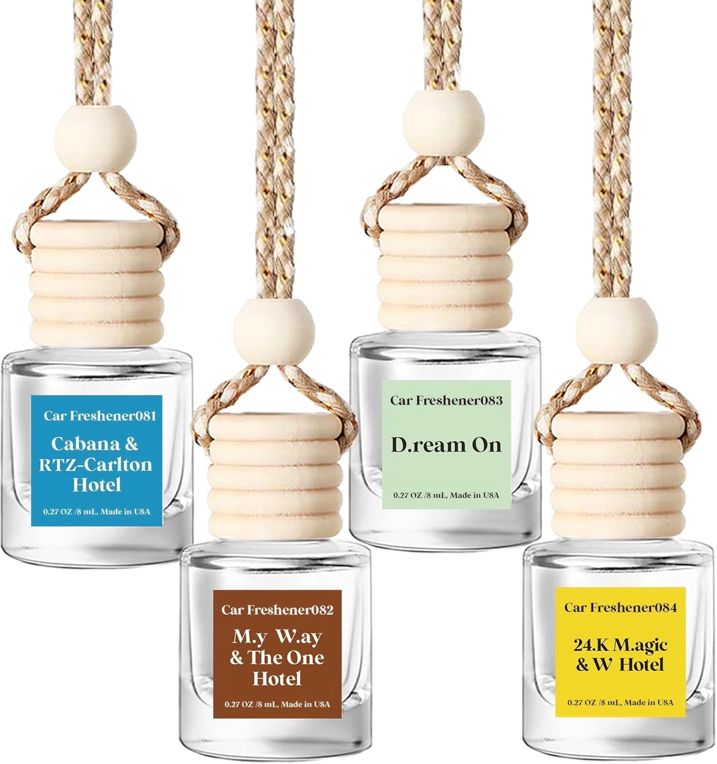 C Classy Car Air Freshener Hanging 2 Pack, Mahogany Teakwood Essential Oil Diffuser for C Ar, Cute Air Fresheners, Long-Lasting Fragrance, Car Air Fresheners for Women & Men Gift, Made in USA