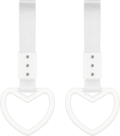 2PCS Heart Handle Straps – Rear Bumper Drift Rings 💔🚙