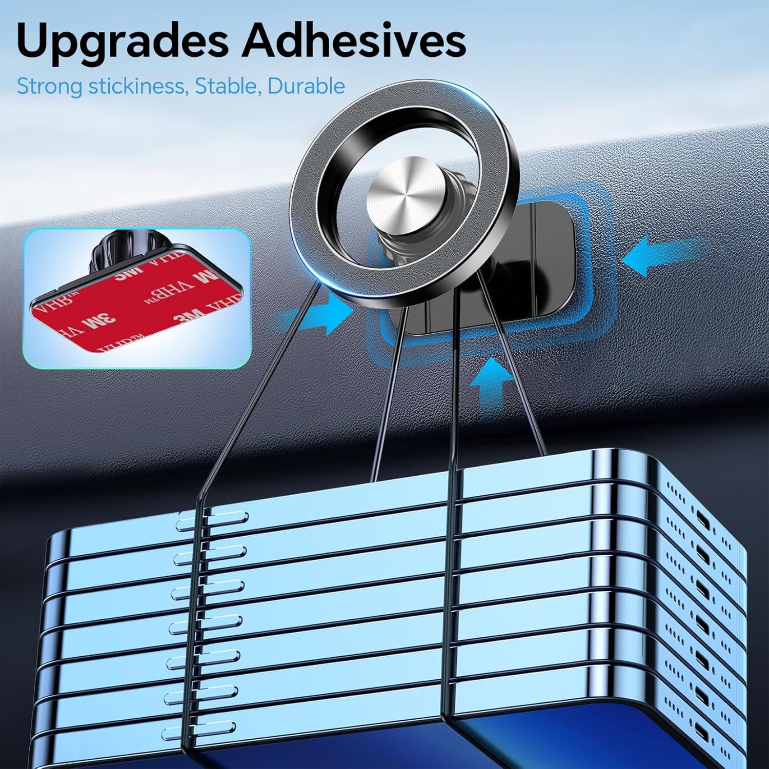 MagSafe Car Mount — 360° Magnetic Phone Holder for Car (Strong Grip, One-Hand Use)