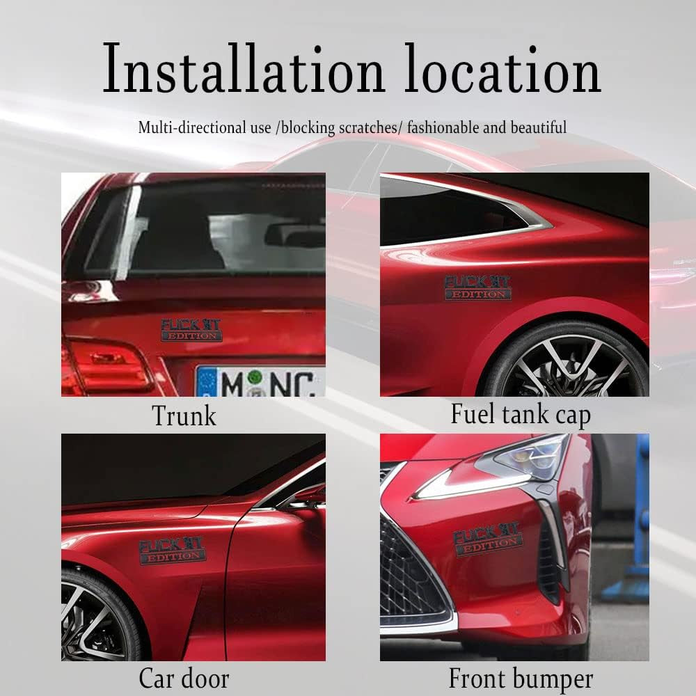 Fuck IT Edition 3D Car Emblem Badge Sticker - Universal Fit for All Cars & Trucks