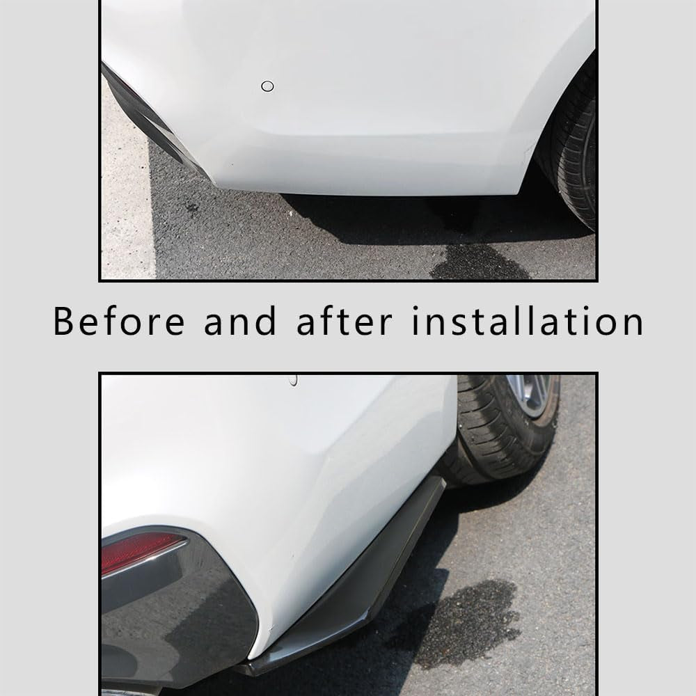 2PCS Rear Bumper Splitter Protectors – Universal Black Diffuser 🧱🚗