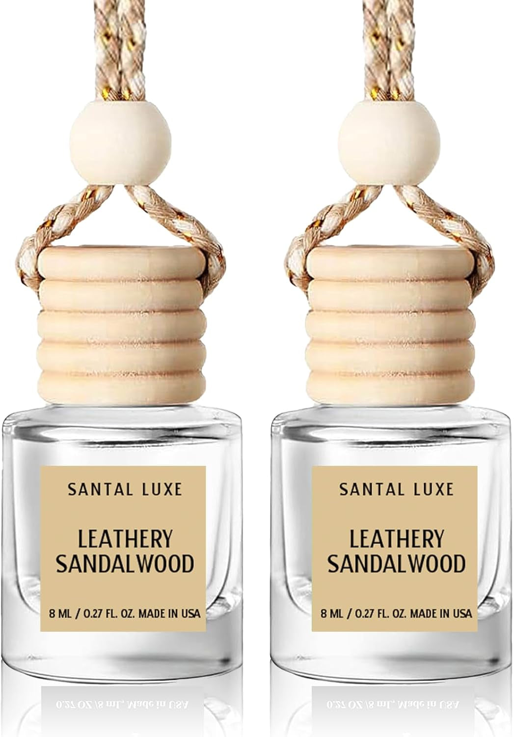 C Classy Car Air Freshener Hanging 2 Pack, Mahogany Teakwood Essential Oil Diffuser for C Ar, Cute Air Fresheners, Long-Lasting Fragrance, Car Air Fresheners for Women & Men Gift, Made in USA