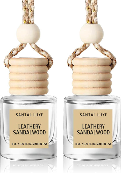 C Classy Car Air Freshener Hanging 2 Pack, Mahogany Teakwood Essential Oil Diffuser for C Ar, Cute Air Fresheners, Long-Lasting Fragrance, Car Air Fresheners for Women & Men Gift, Made in USA