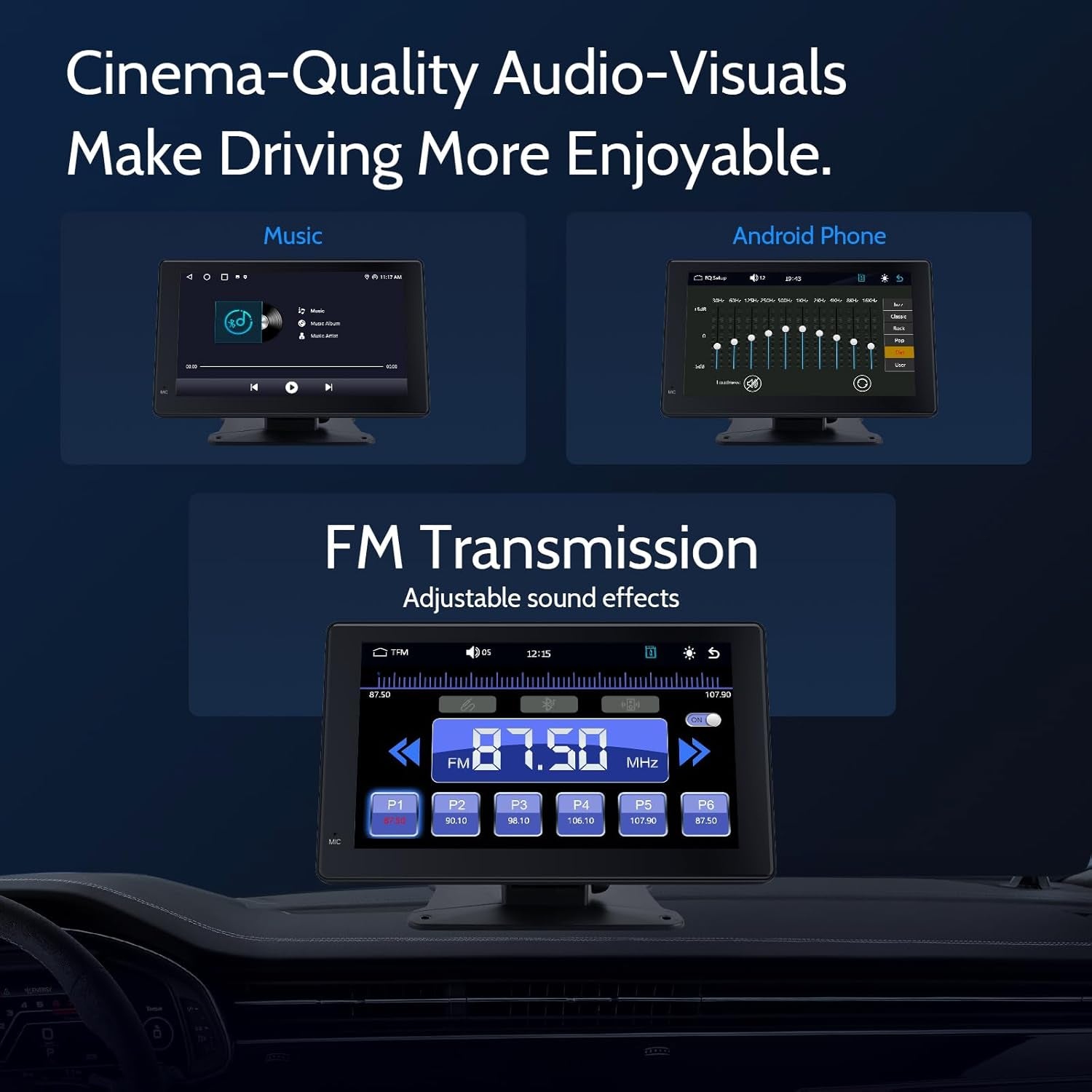 🎵 7” HD CarPlay Touchscreen Stereo – Wireless Apple & Android Auto with Backup Cam & Voice Control 🔊🚘