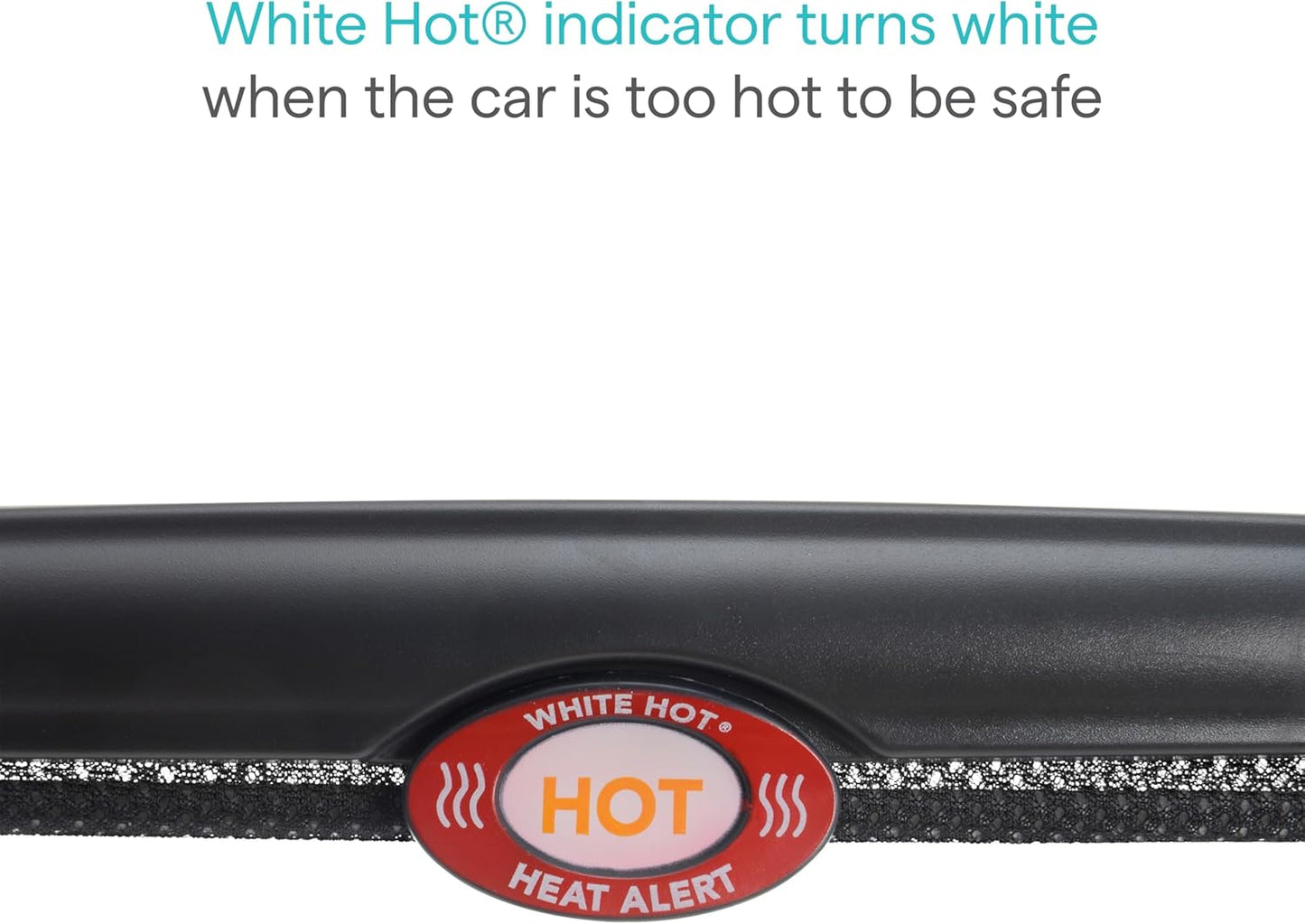 Protective  Brica Sun Safety Car Window Shades – 2 Pack with Heat Alert, Blocks UVA/UVB Rays, Black