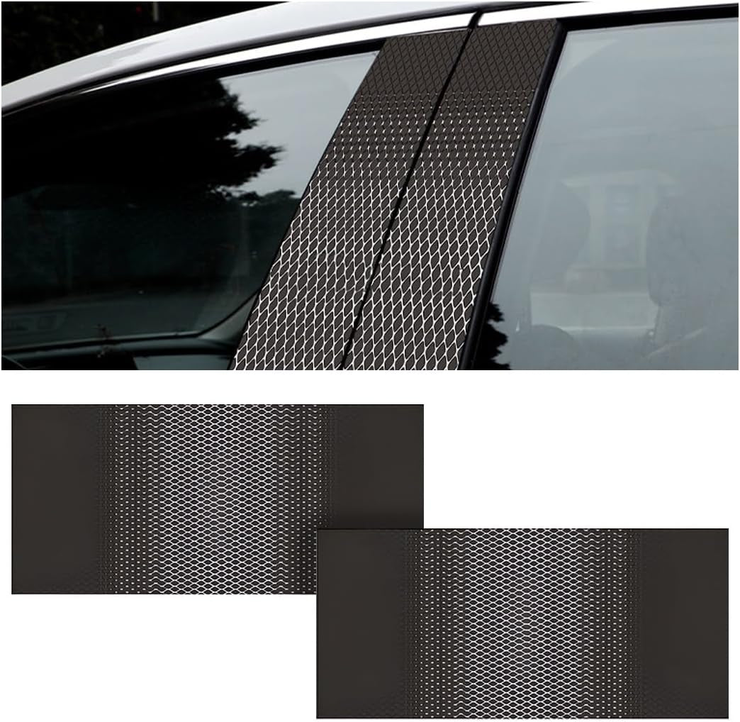 2PCS Carbon Fiber B-Pillar Stickers – Door Scratch Protector 🖤✨