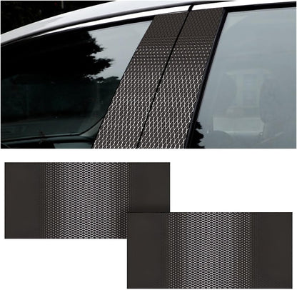 2PCS Carbon Fiber B-Pillar Stickers – Door Scratch Protector 🖤✨