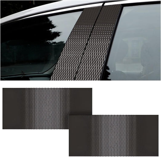 2PCS Carbon Fiber B-Pillar Stickers – Door Scratch Protector 🖤✨