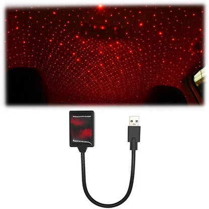 USB Car Roof Light – Sound Activated LED Star Projector 🌌💡