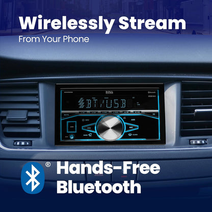 💫 8200BRGB Double DIN Stereo – Bluetooth, Multi-Color Lights, AUX/USB, CD Player 🎶🚘