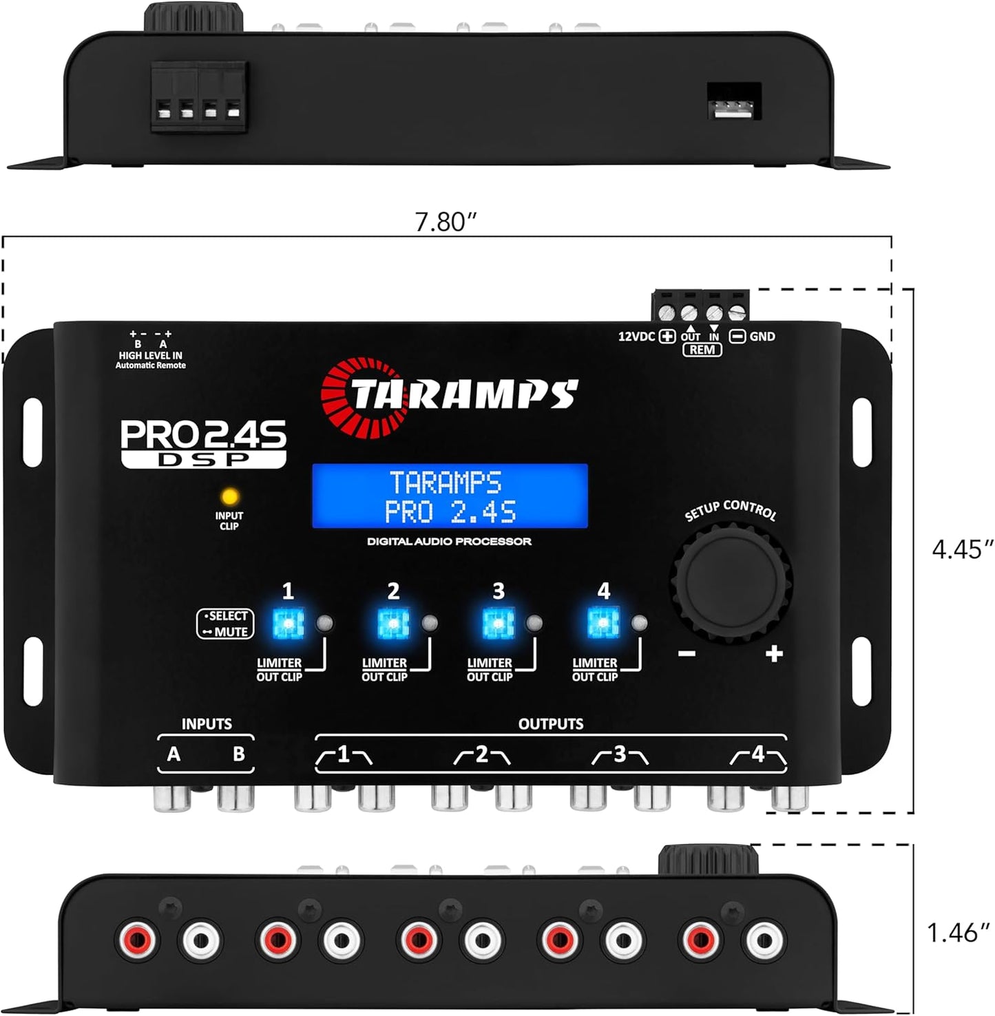 🎚 Pro 2.45 DSP Digital Sound Processor – Studio-Level EQ Tuning for 2 & 4 Channel Amps 🎧⚙️