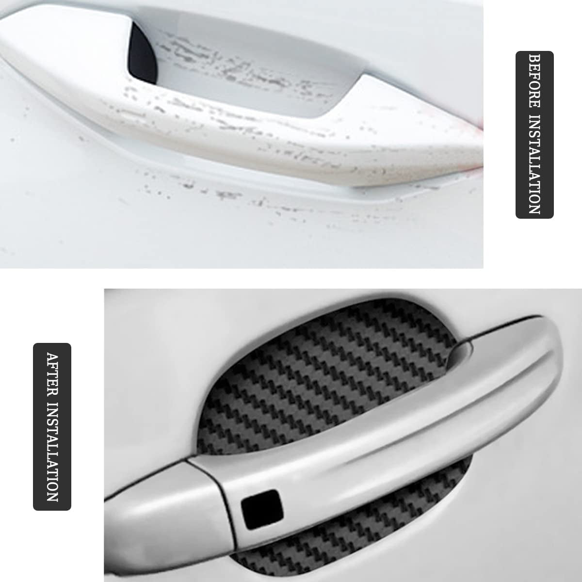 4PCS Carbon Fiber Car Door Handle Protector – Anti-Scratch Film 🏁✨