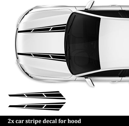 6PCS Car Racing Stripe Kit – Hood, Side & Mirror Decals ⚡🏎️