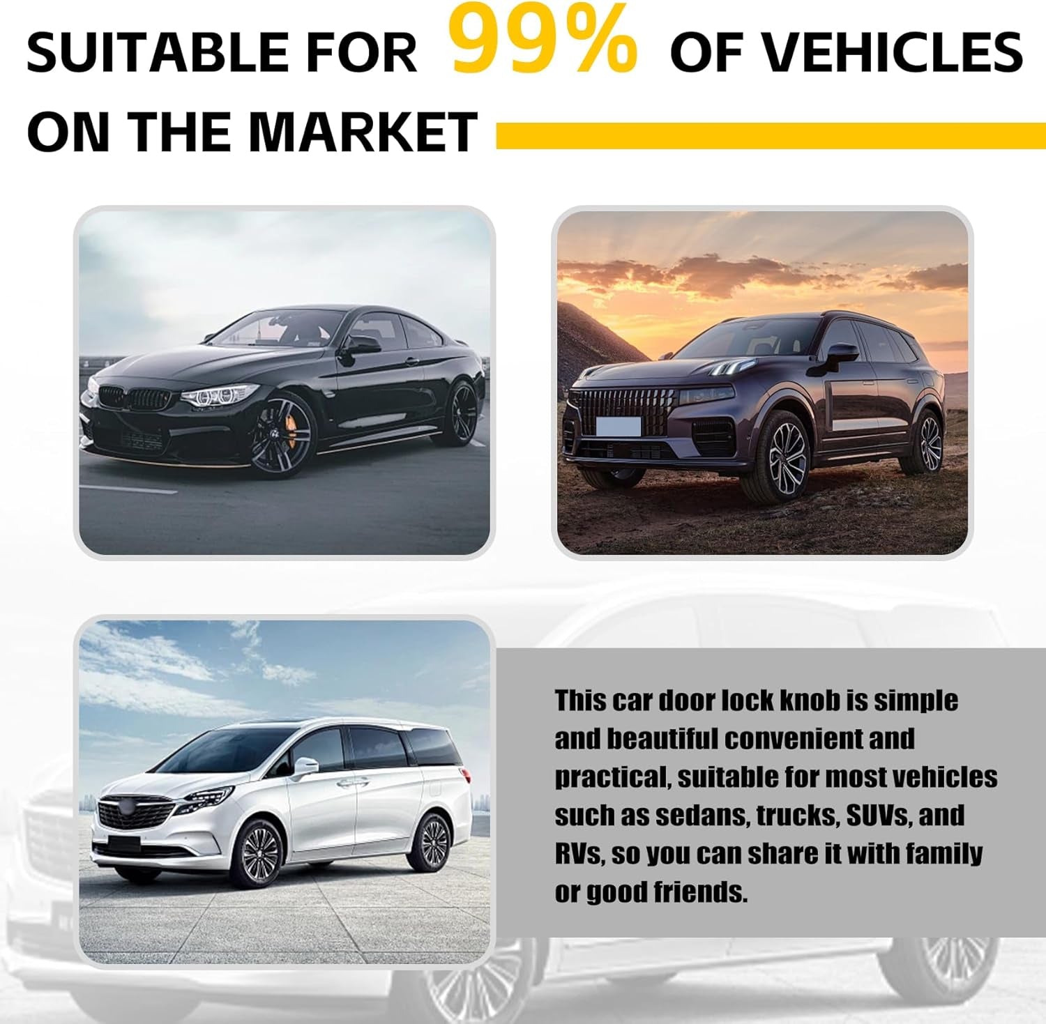 4 PCS Aluminum Car Door Lock Pins – Universal Decorative Upgrade 🔩✨