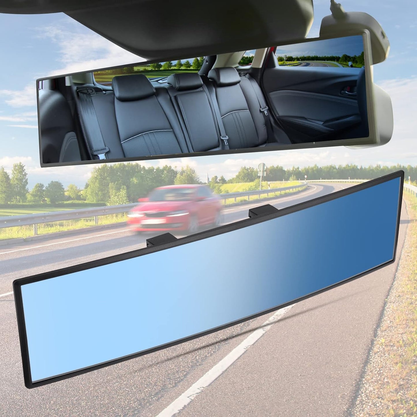 Wide-Angle Rear View Mirror — HD Clip-On Panoramic Mirror