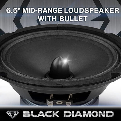 💥 4X PRO Car Speakers + Tweeters Bundle – 6.5” Midrange Bullet Audio Kit for Deep, Clean Bass 🔈🔥
