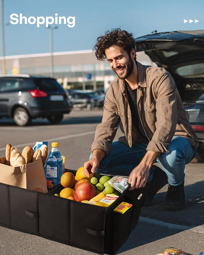 🧳 Foldable Trunk Organizer – Sturdy Car Storage Box for SUVs & Sedans