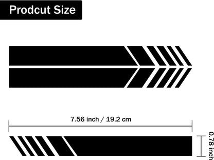 4PCS Rear View Mirror Decals – Black Carbon Look Car Stickers ⚫🚘