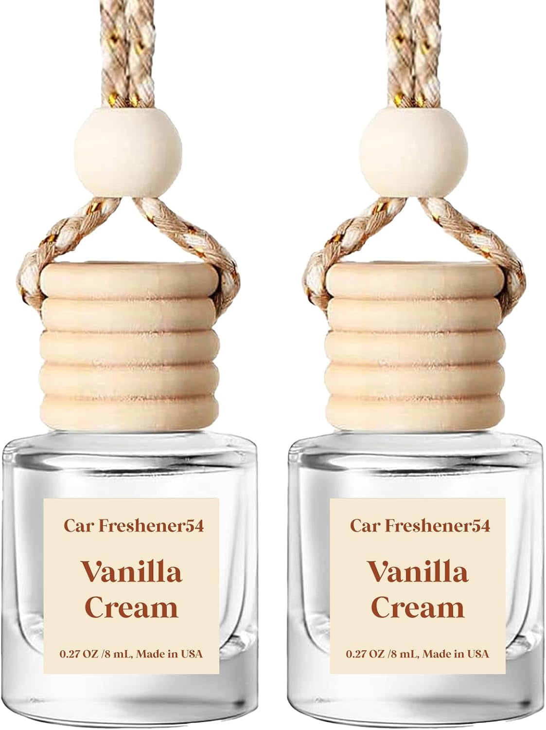C Classy Car Air Freshener Hanging 2 Pack, Mahogany Teakwood Essential Oil Diffuser for C Ar, Cute Air Fresheners, Long-Lasting Fragrance, Car Air Fresheners for Women & Men Gift, Made in USA