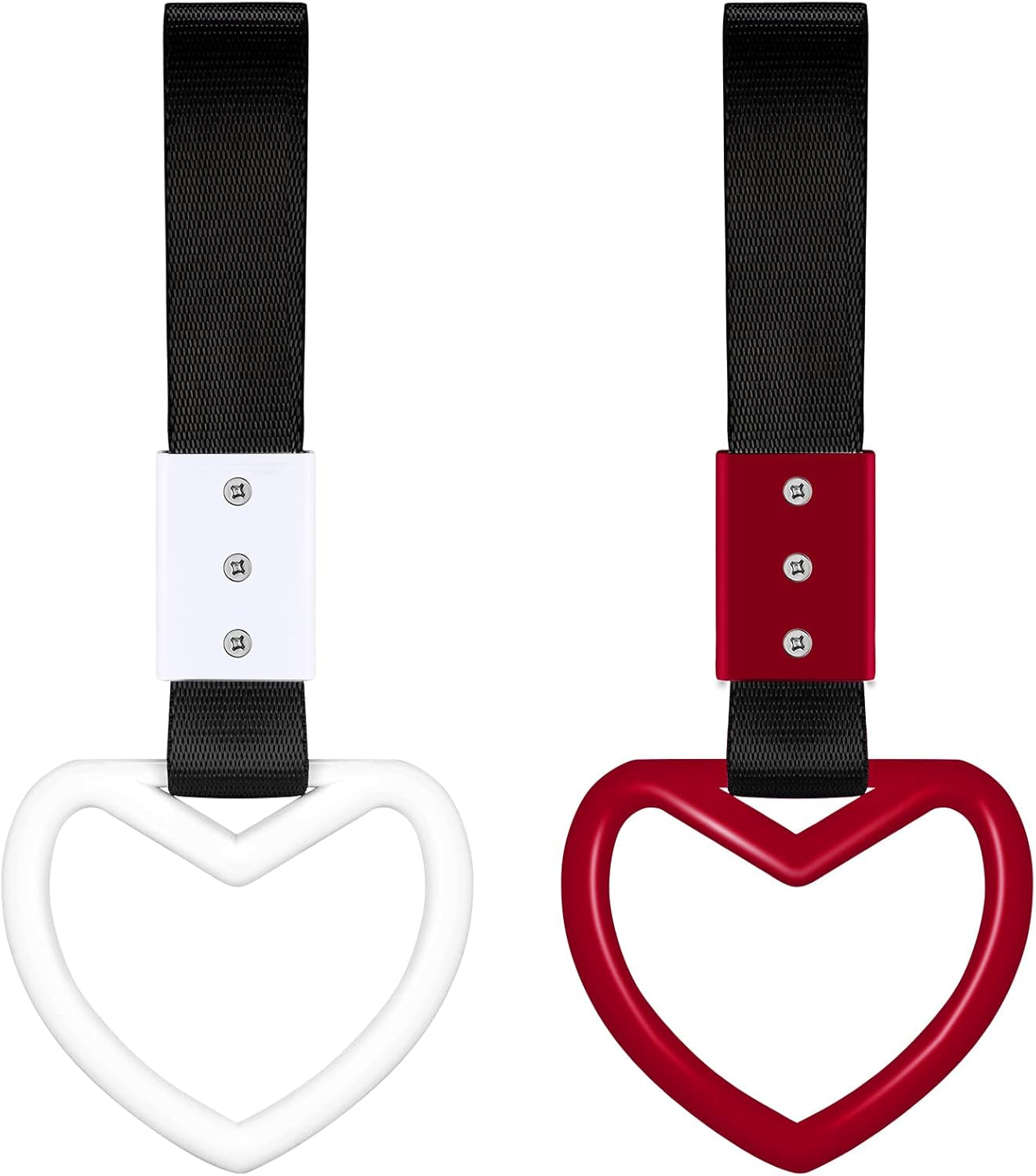 2PCS Heart Handle Straps – Rear Bumper Drift Rings 💔🚙