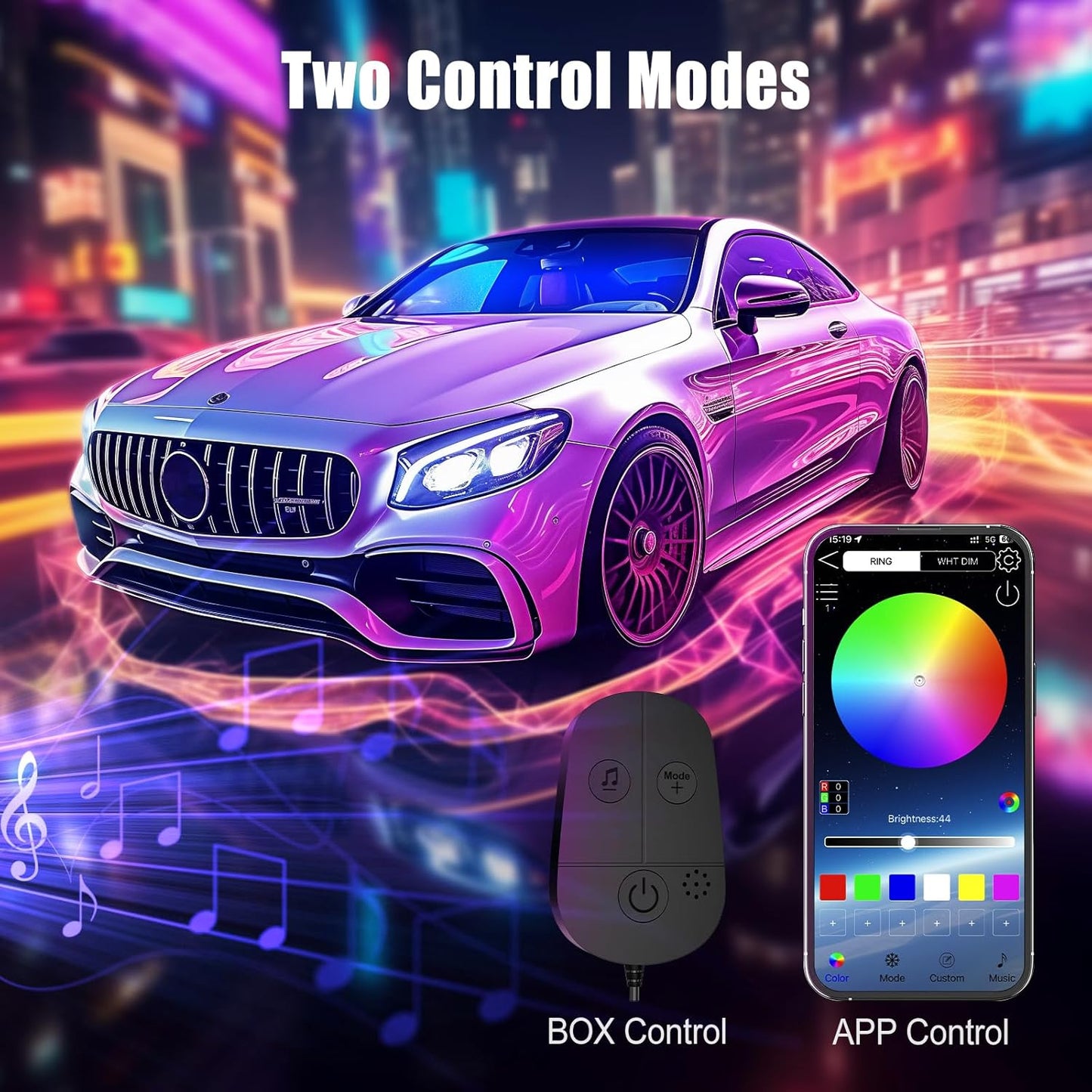 🚗 RGB Interior Car LED Kit – APP Controlled Ambient Lighting with Music Mode for Cars, Trucks & SUVs 💫🎧
