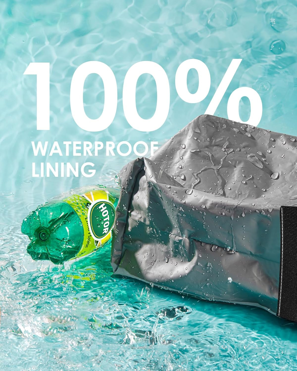 Leak-Proof Car Trash Can with Lid — Waterproof Organizer + Storage Pockets (2–3 Gallon)