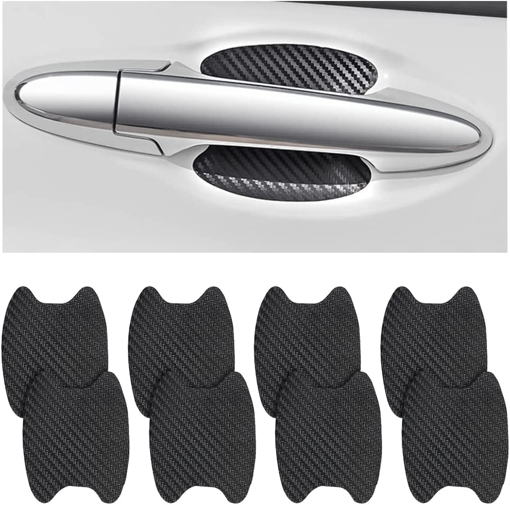 4PCS Carbon Fiber Car Door Handle Protector – Anti-Scratch Film 🏁✨