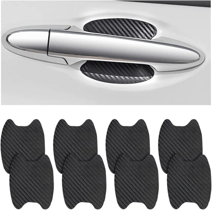 4PCS Carbon Fiber Car Door Handle Protector – Anti-Scratch Film 🏁✨